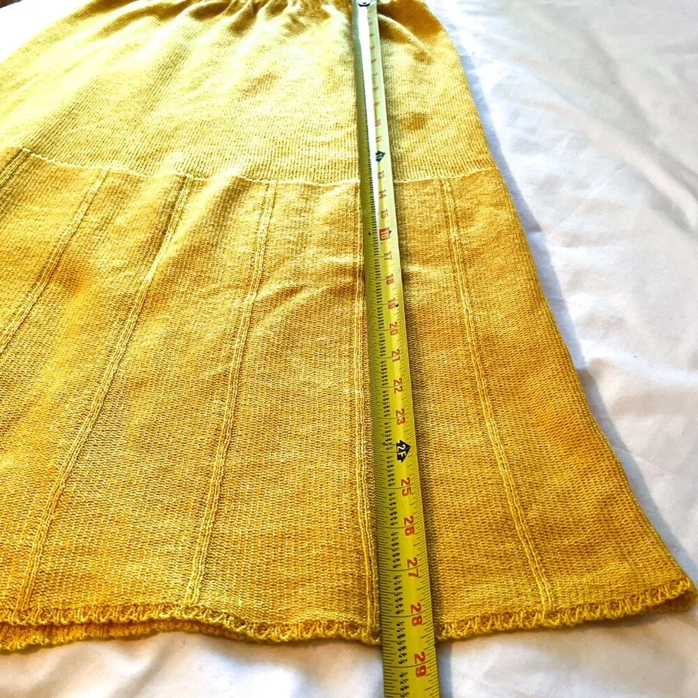 Vintage 60s Ami Yellow Black Knit Skirt Set